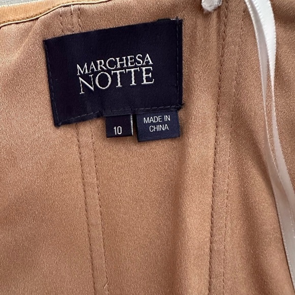 MARCHESA NOTTE Bardot-Style Floral Embellished Dress Size 10 - Picture 2 of 8